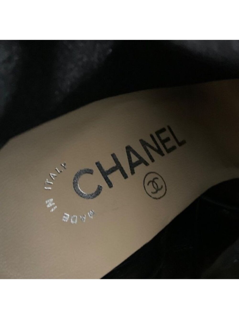 Chanel Boots Short Shoes Suede Black Gray Coco Mark Quilted - Picture 7 of 10